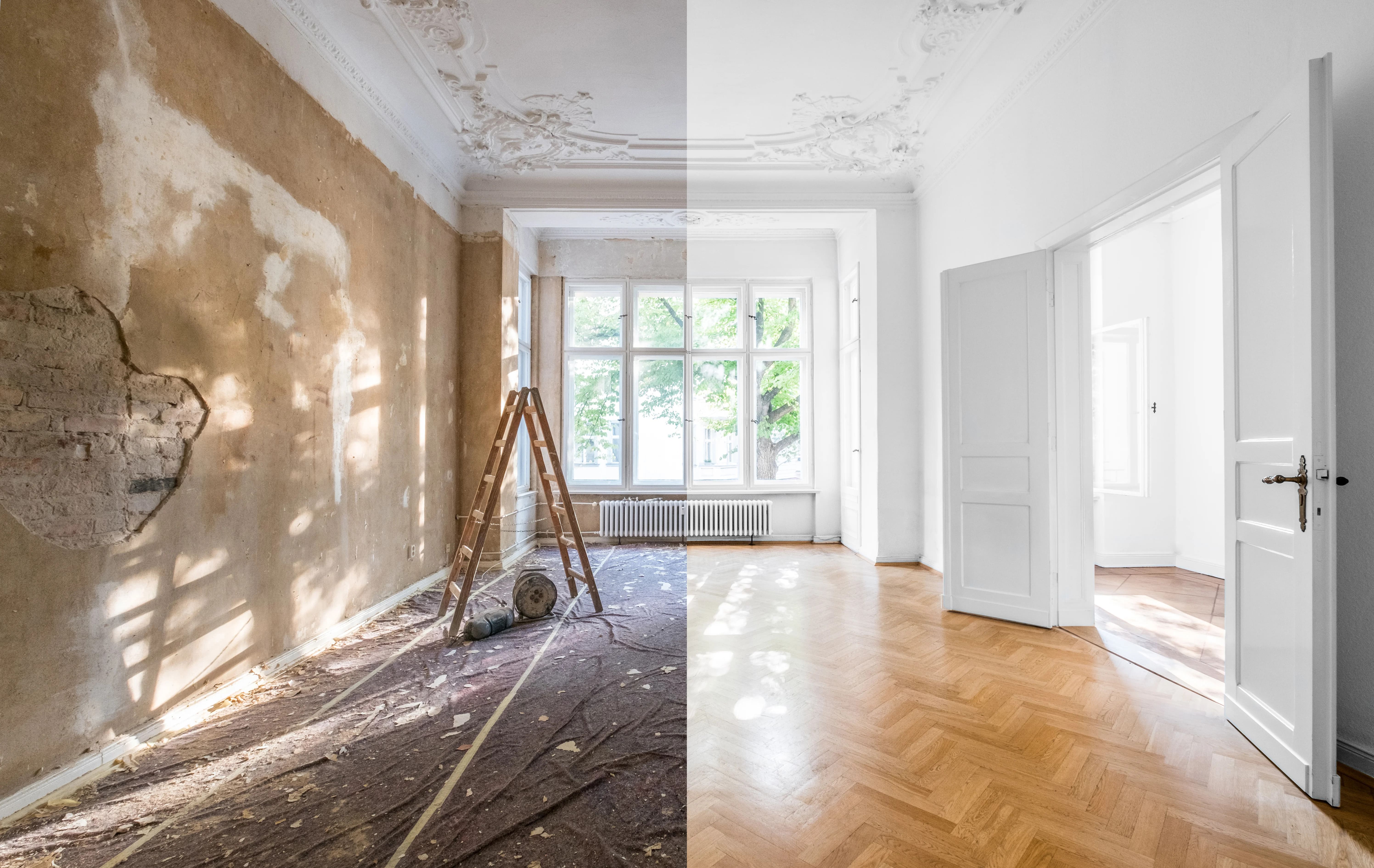 A renovation before and after