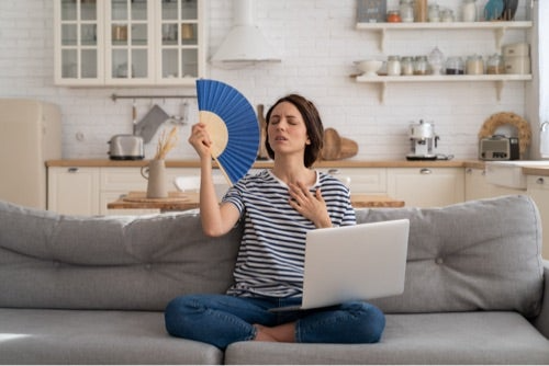 using a fan to keep cool