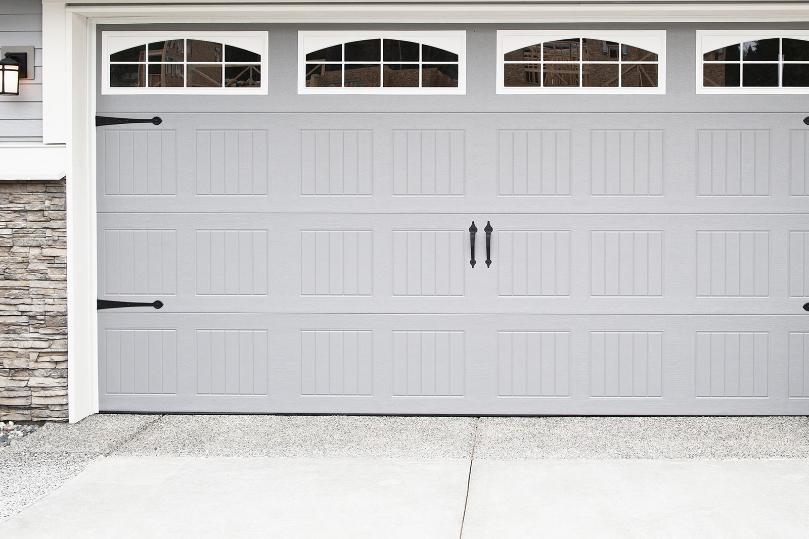 Closed garage door