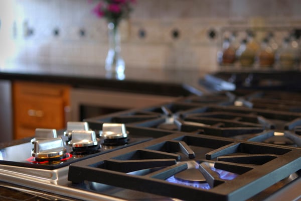 A gas cooktop