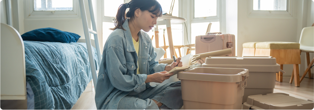 Women making a checklist