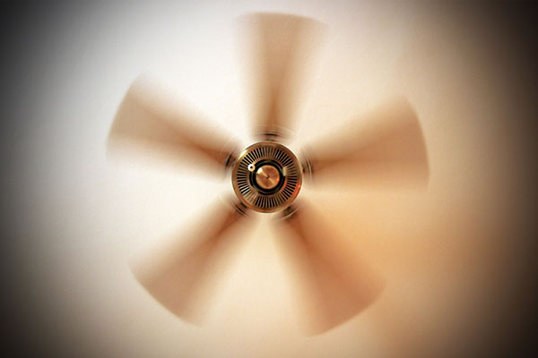 spinning ceiling fan