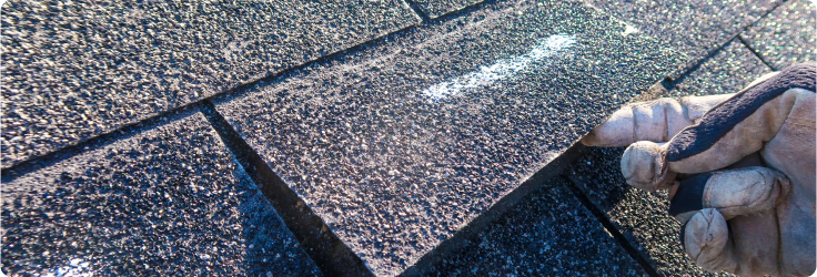 loose roof shingle