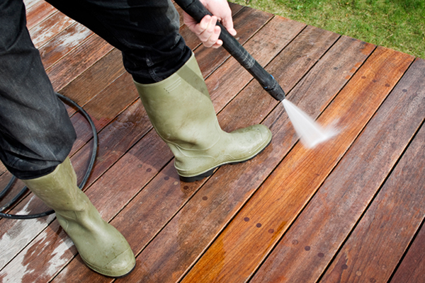 Power washing exterior