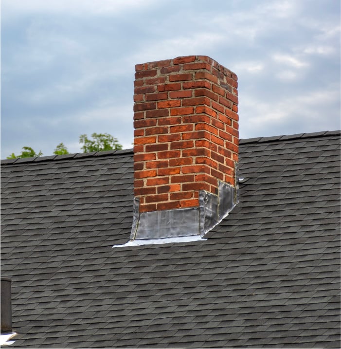 A brick chimney