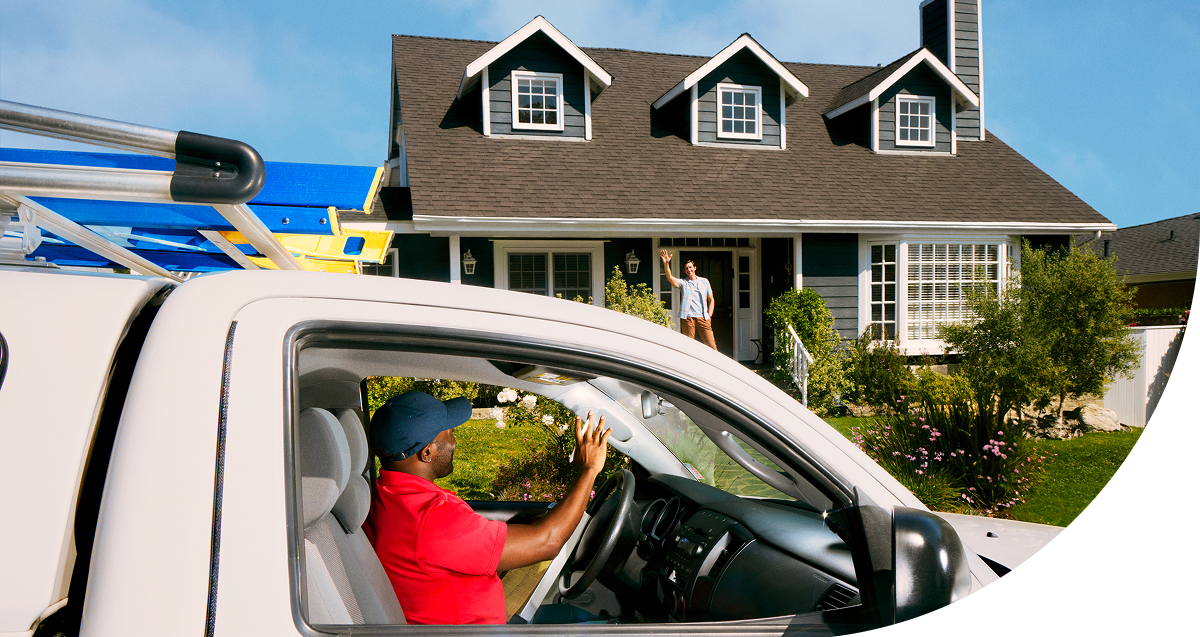 AHS Expert waving at homeowner