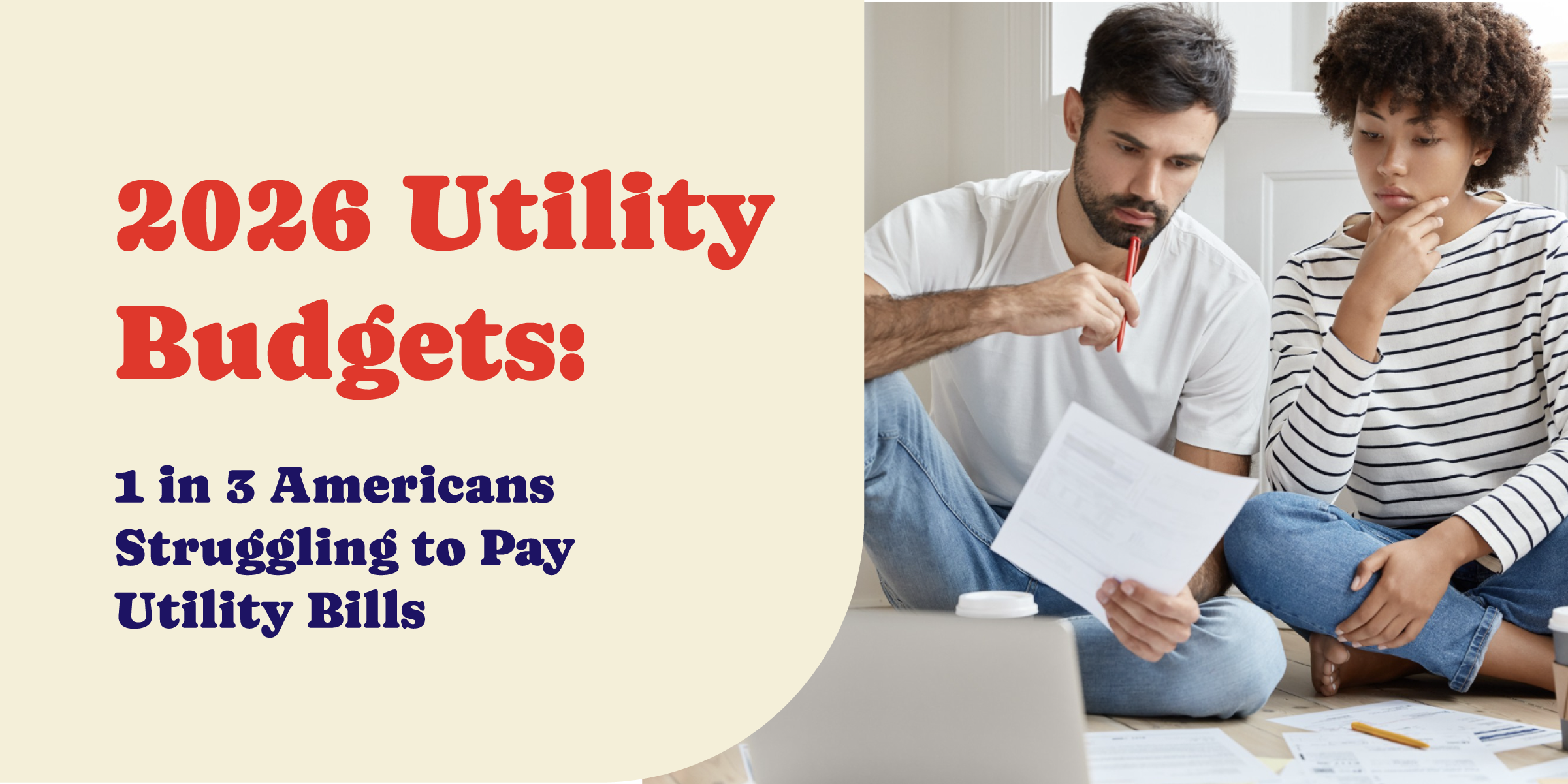 Couple looking at bills