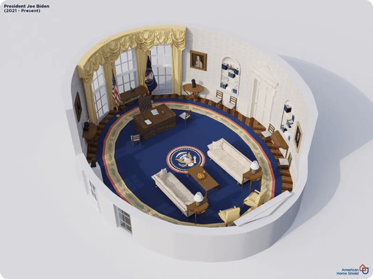 Rendering of Biden Oval Office