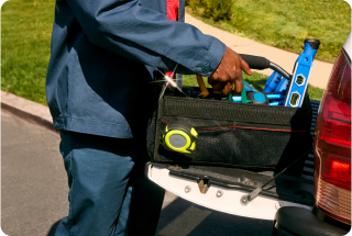 Person with toolkit