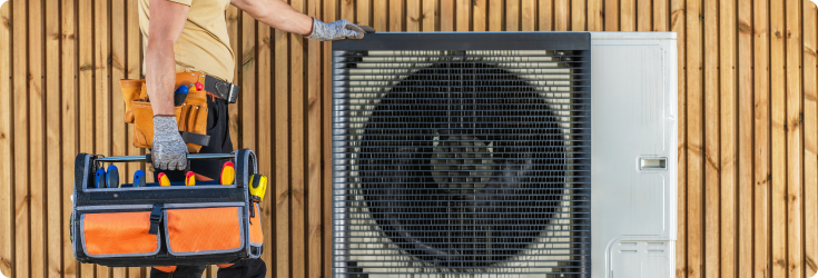 Expert performing HVAC Inspection