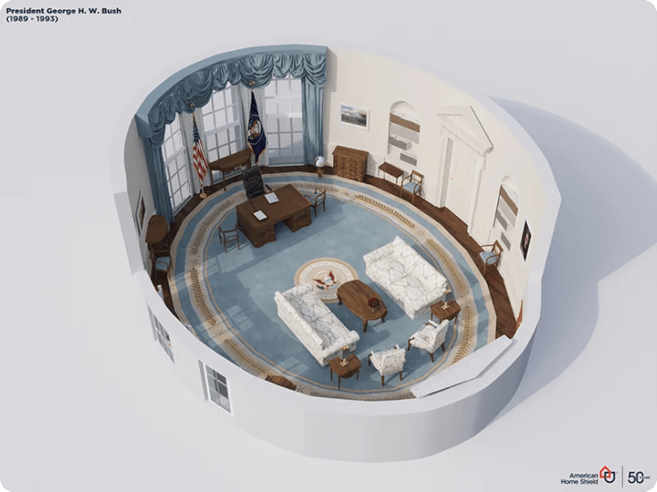 Rendering of First Bush Oval Office 