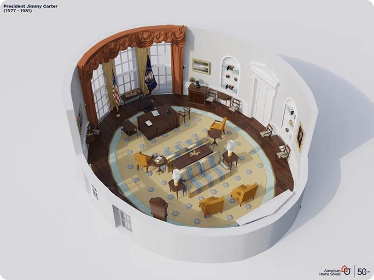 Rendering of Carter Oval Office