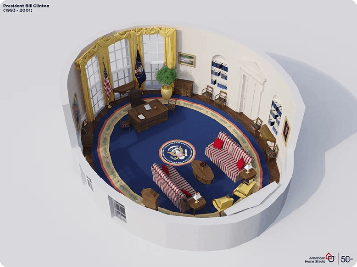 Rendering of Clinton Oval Office
