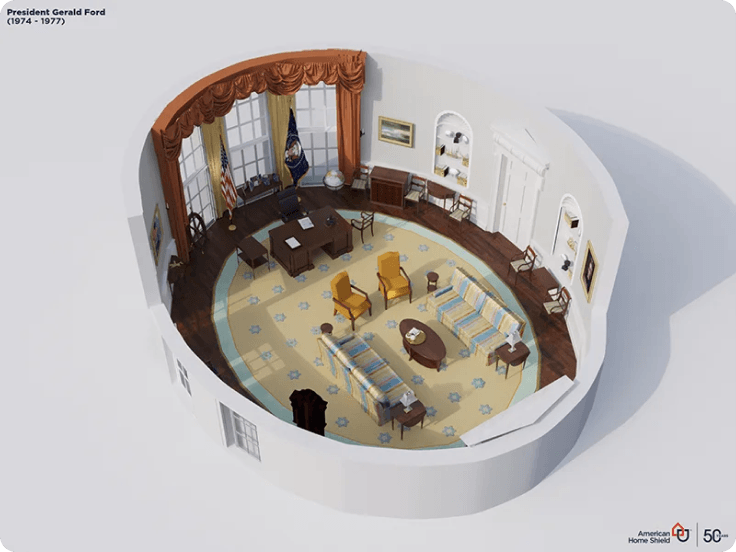 Rendering of Ford Oval Office