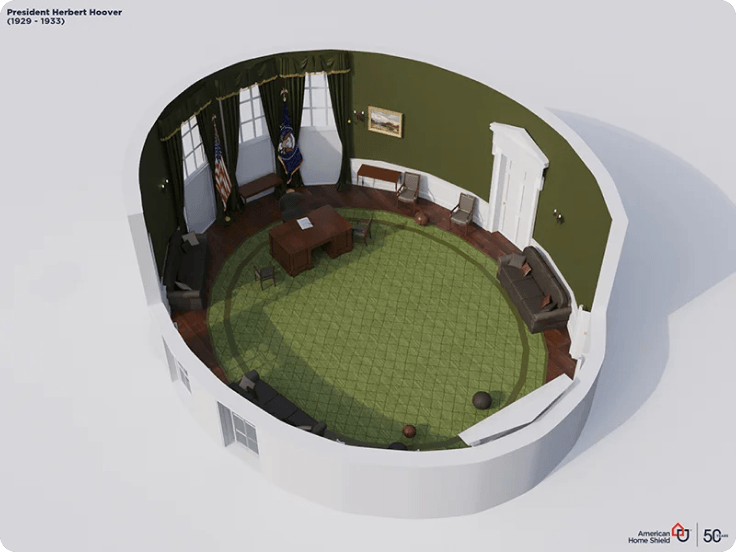 Rendering of Hoover Oval Office