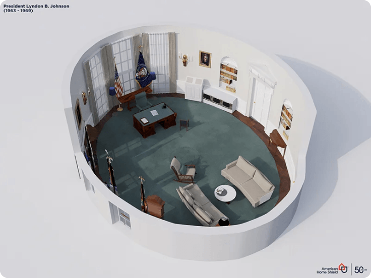 Rendering of Johnson Oval Office