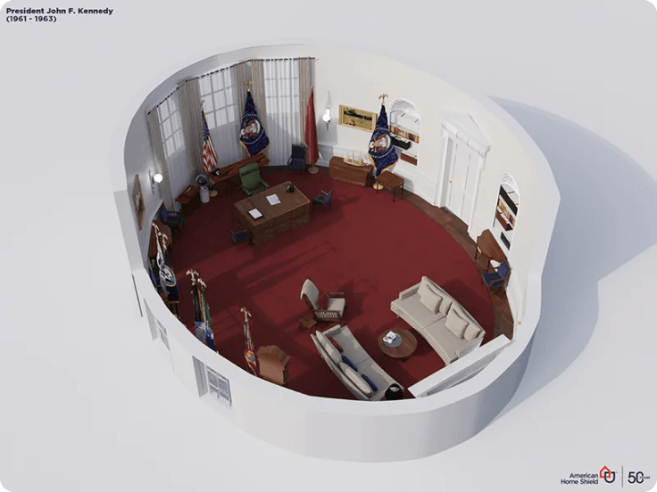 Rendering of Kennedy Oval Office