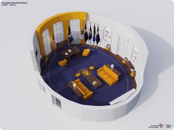 Rendering of Nixon Oval Office