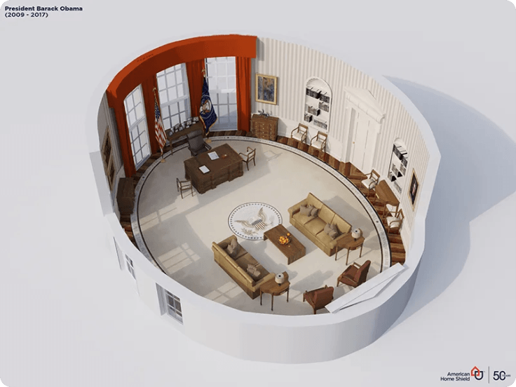 Rendering of Obama Oval Office