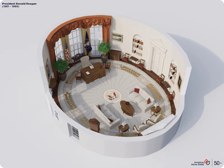 Rendering of Reagan Oval Office
