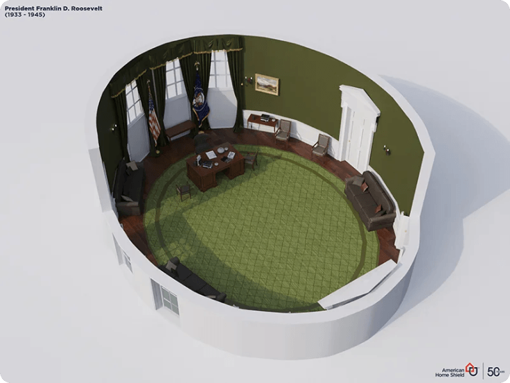 Rendering of Roosevelt Oval Office