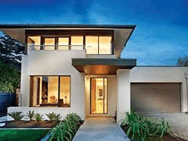 Exterior of a two story home