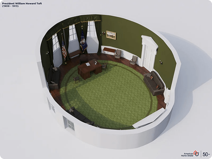 Rendering of Taft Oval Office