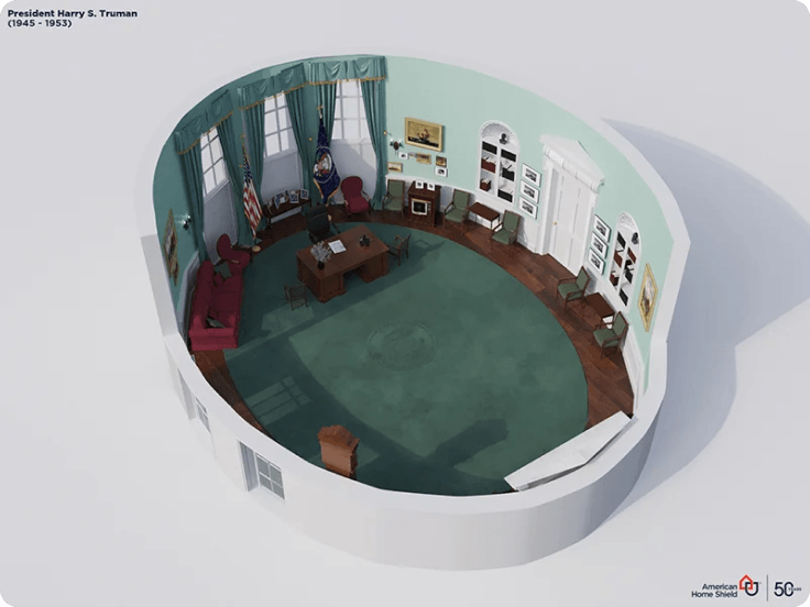 Rendering of Truman Oval Office