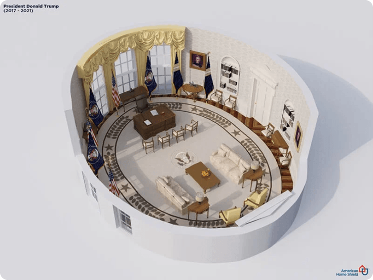 Rendering of Second Trump Oval Office